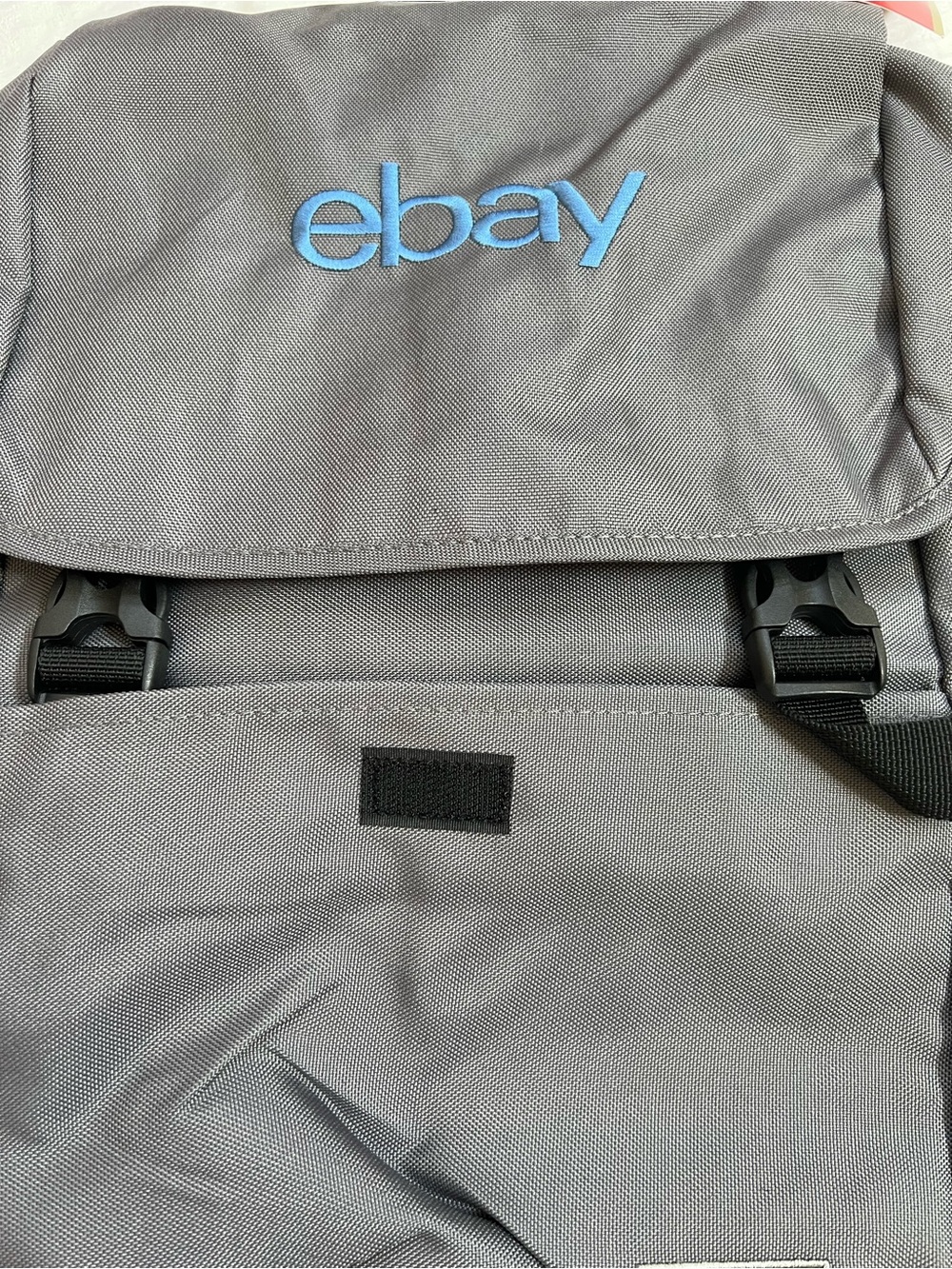 American Tourister EMBARK Computer Backpack "Ebay" Monogram NWT 18" Gray - Picture 4 of 10